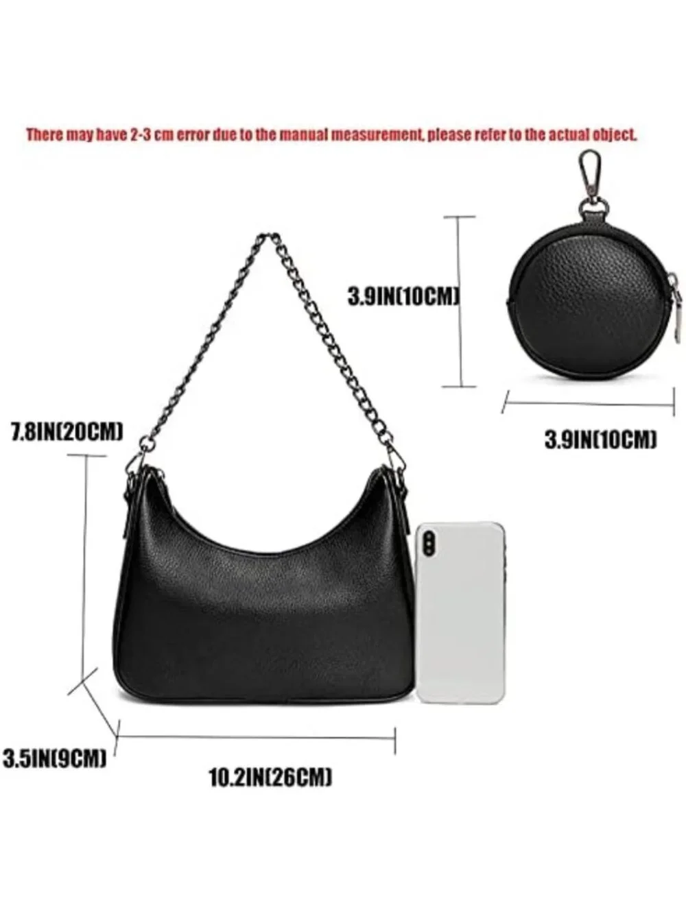 Stylish Women’s PU Hobo Crossbody Bag with Coin Purse & 2 Straps - Versatile!